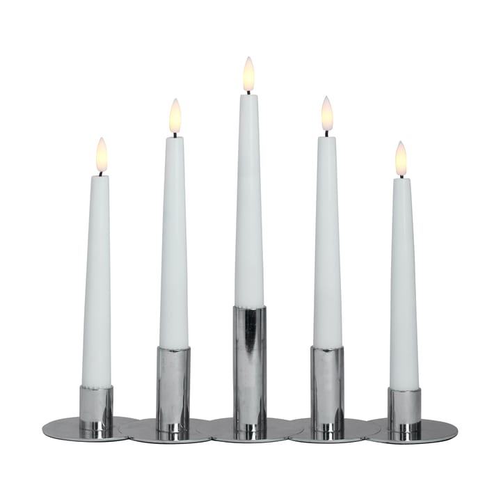 Bougeoir combinable Lykke incluant 5 lampes LED, Chrome Watt & Veke
