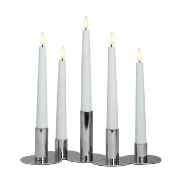 Bougeoir combinable Lykke incluant 5 lampes LED - Chrome - Watt & Veke