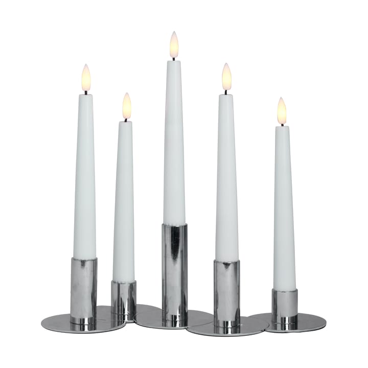 Bougeoir combinable Lykke incluant 5 lampes LED, Chrome Watt & Veke