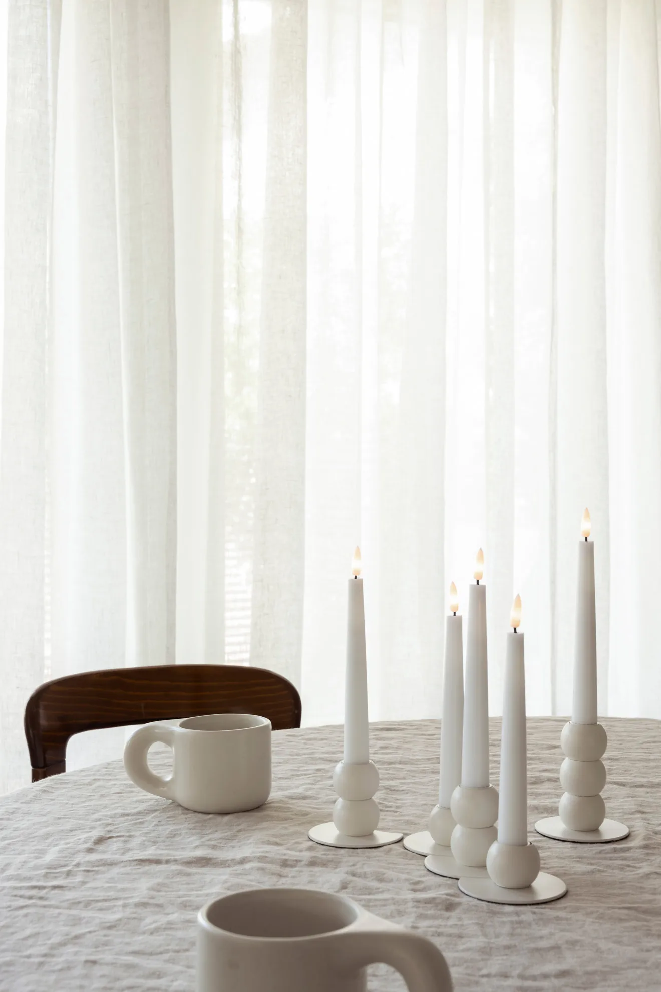 Bougeoir combinable Lykke incluant 5 lampes LED, White Watt & Veke