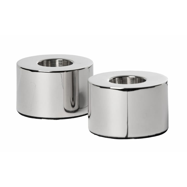 Bougeoir Helix Lot de 2 - Chrome brillant - Watt & Veke