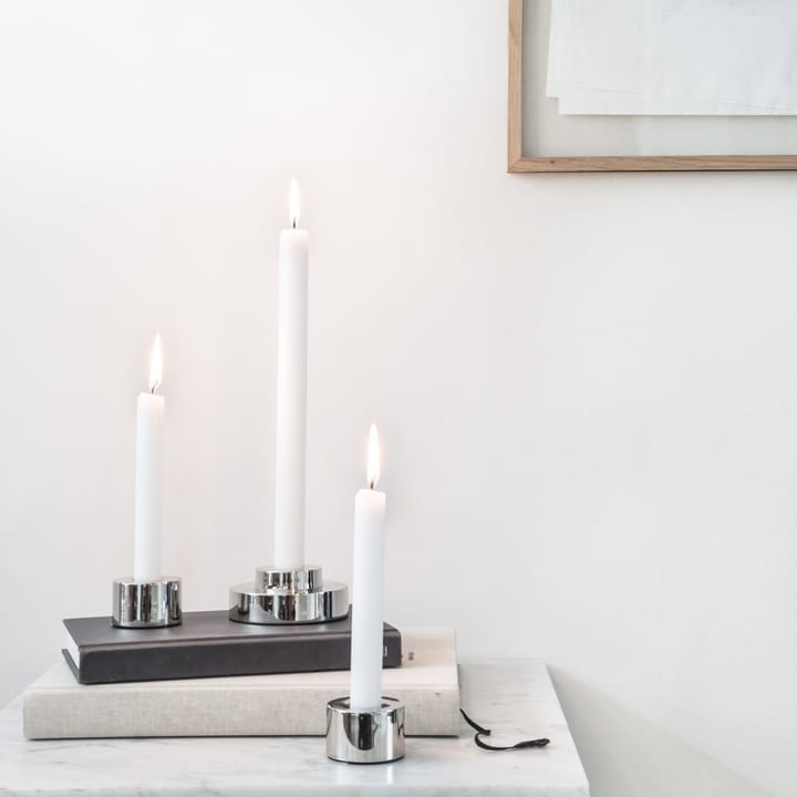 Bougeoir Helix Lot de 2, Chrome brillant Watt & Veke