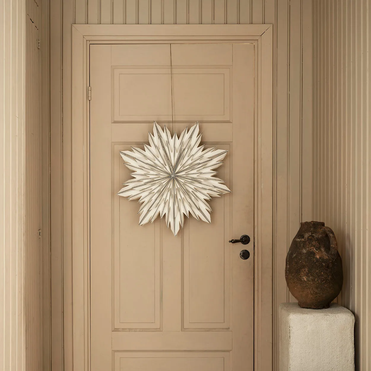 Etoile de l'avent Elsa 60 cm, Argenté-blanc Watt & Veke