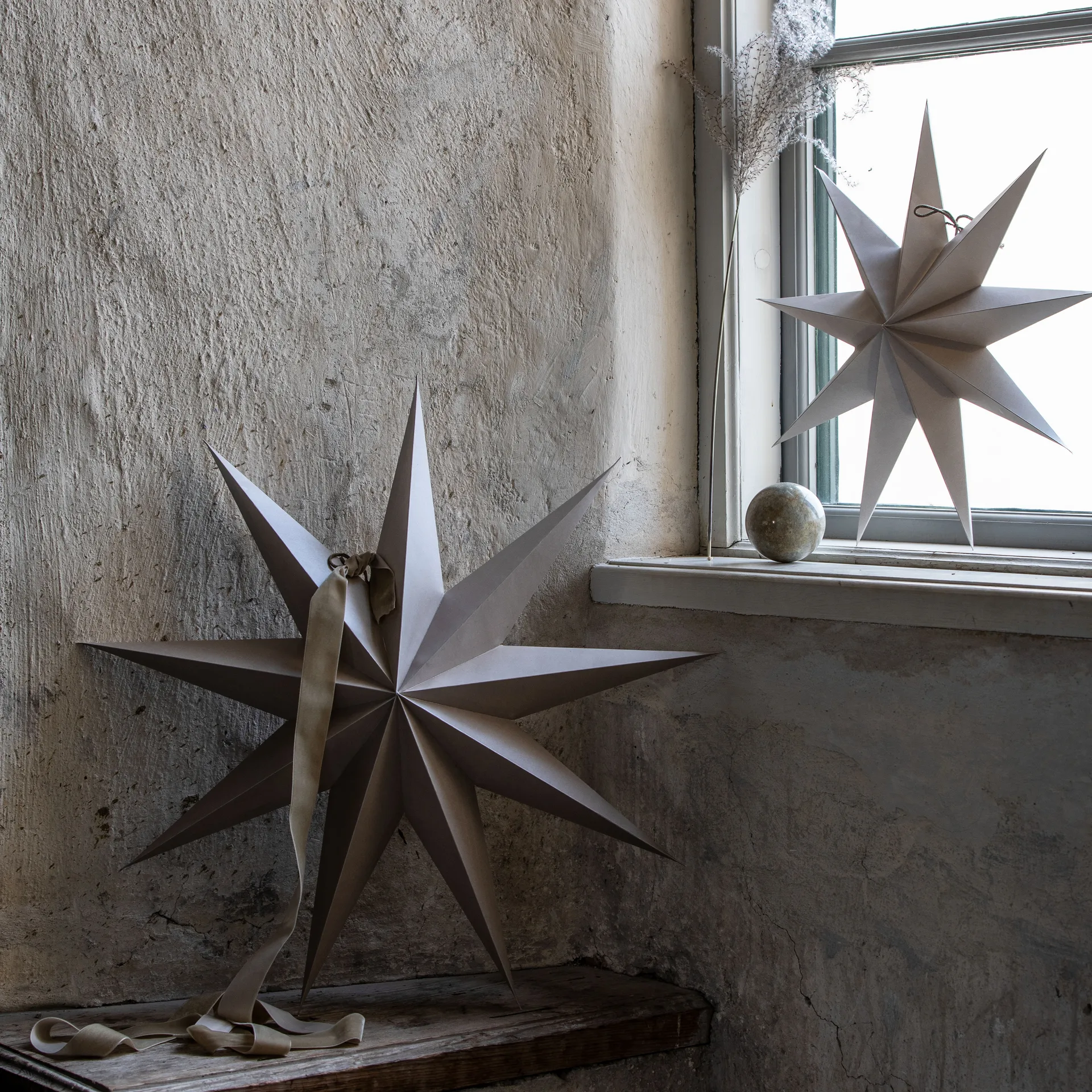 Étoile de Noël Boris 50 cm, Gris foncé Watt & Veke