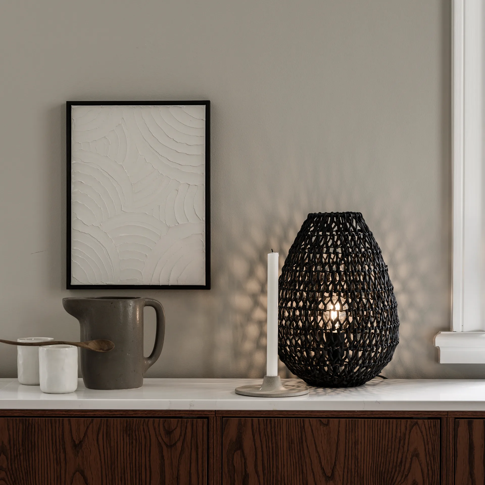 Lampe de table Buster Ø27 cm, Noir Watt & Veke