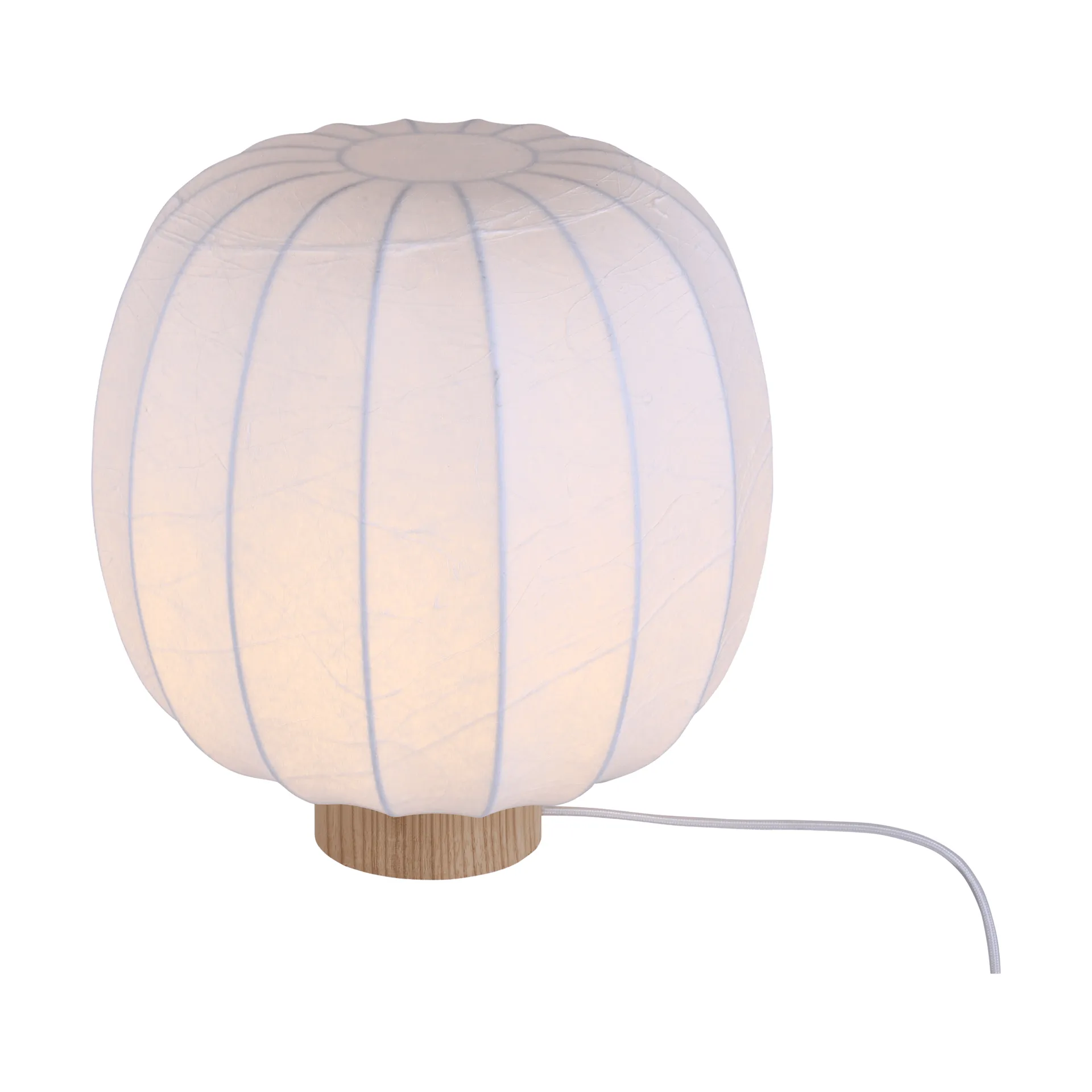 Lampe de table Lunari, White-Natural ash, Ø30x32 cm Watt & Veke