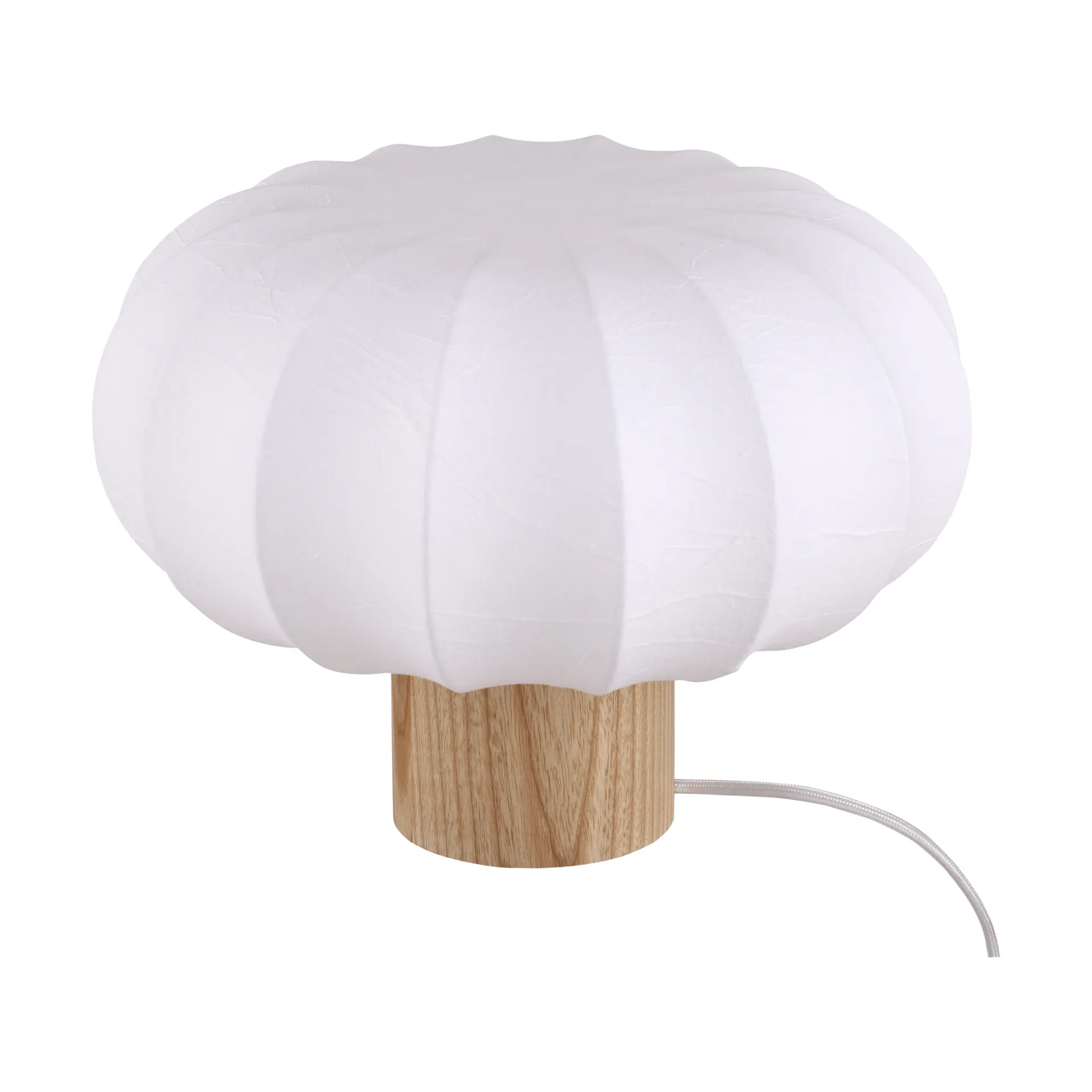 Lampe de table Lunari, White-Natural ash, Ø32x24cm Watt & Veke