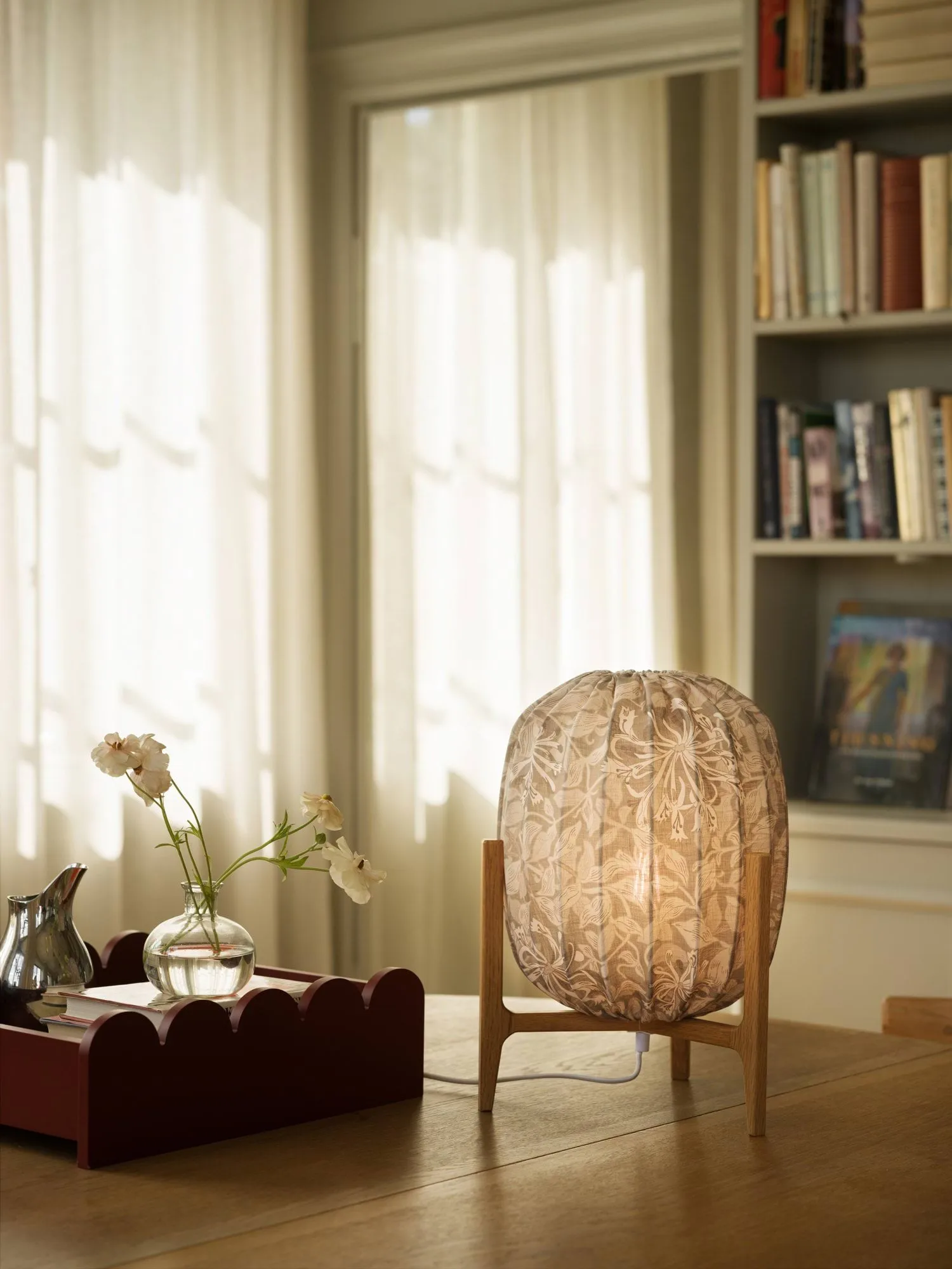 Lampe de table Prisma, Oak-Honeysuckle beige, Ø27x42 cm Watt & Veke