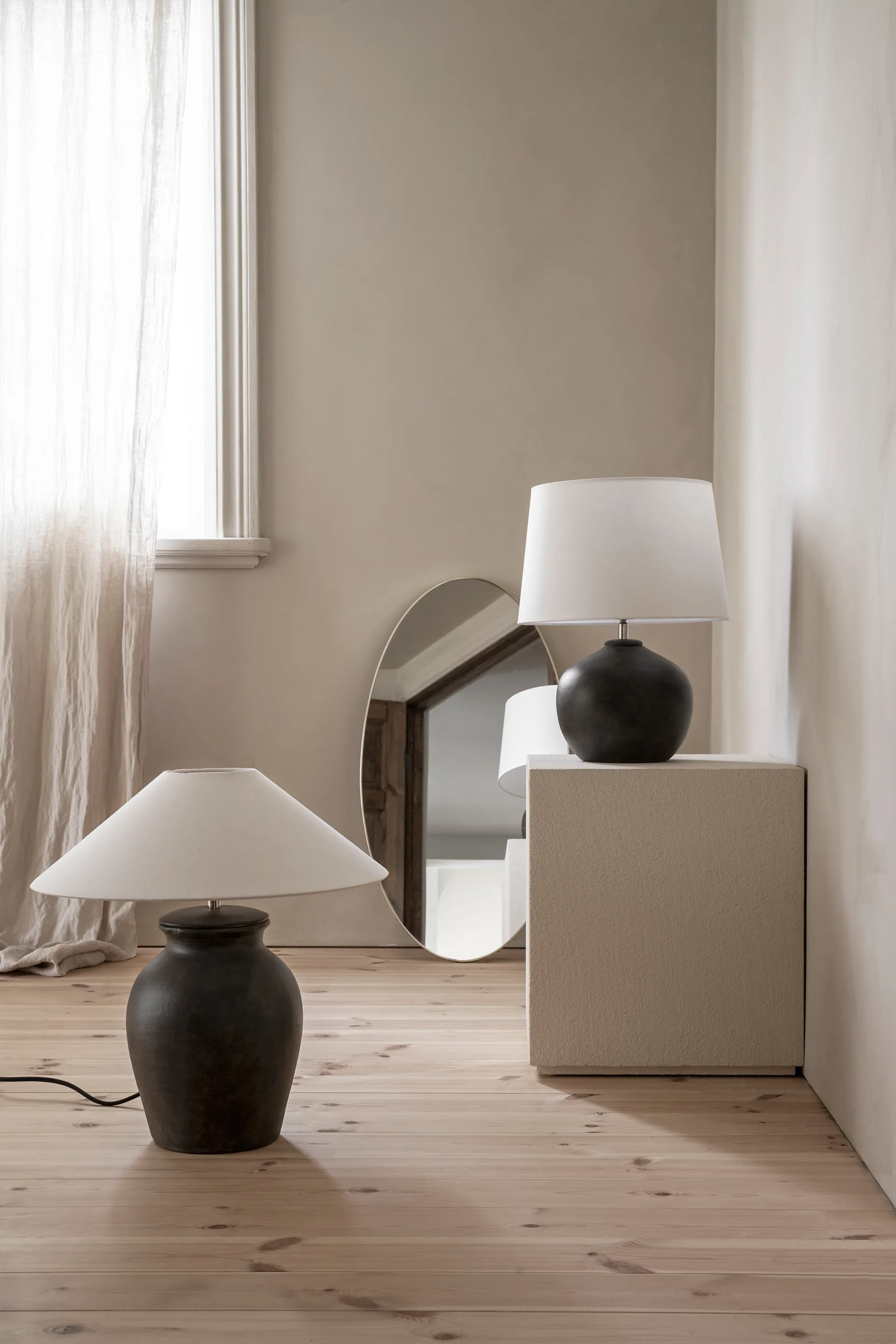 Pied de lampe Berit 38 cm, Black Watt & Veke