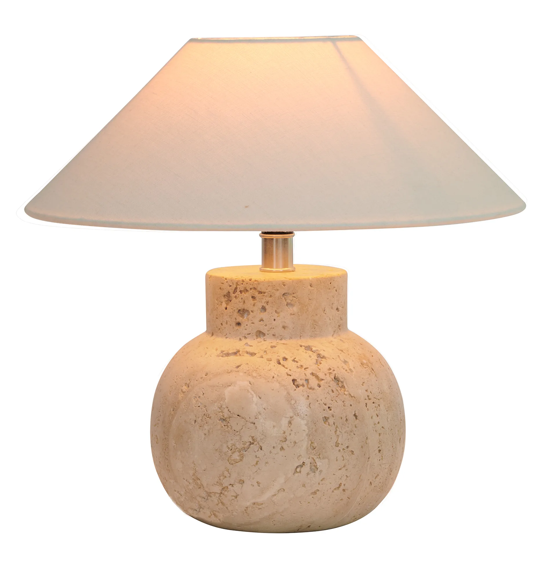 Pied de lampe de table Pella, Travertine Watt & Veke