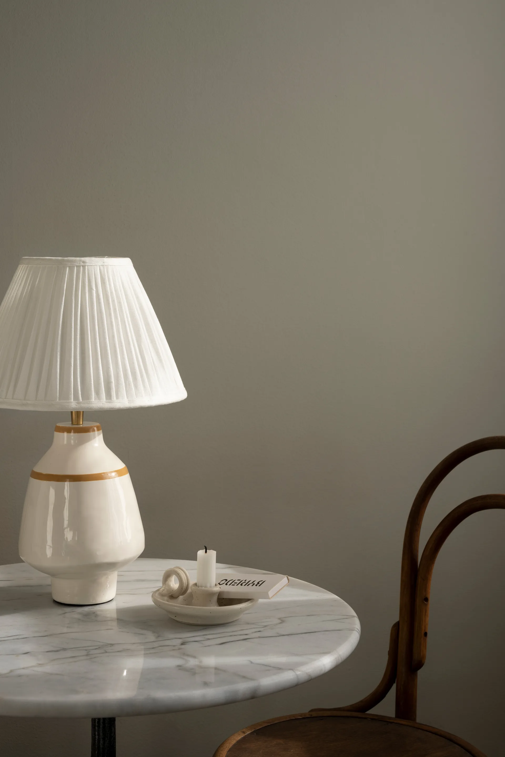 Pied pour lampe Becky Ø15x30 cm, White-mustard Watt & Veke