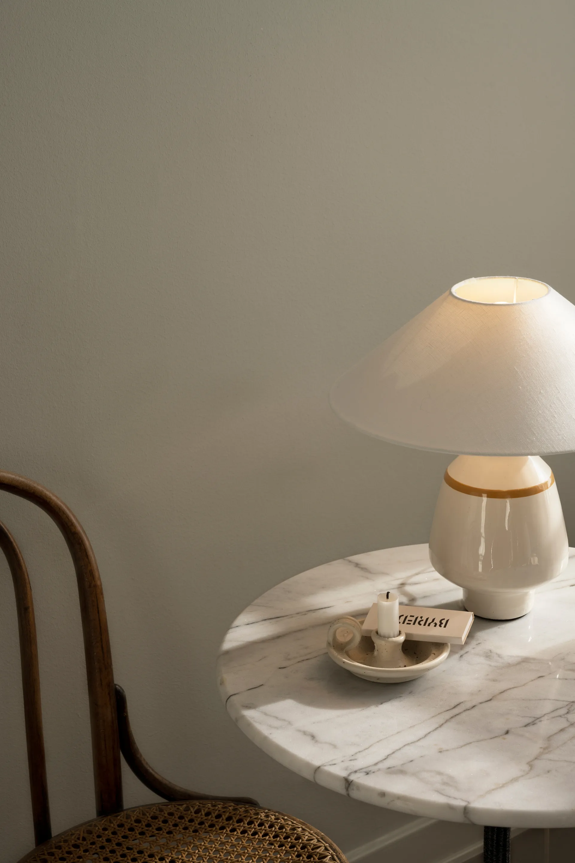 Pied pour lampe Becky Ø15x30 cm, White-mustard Watt & Veke