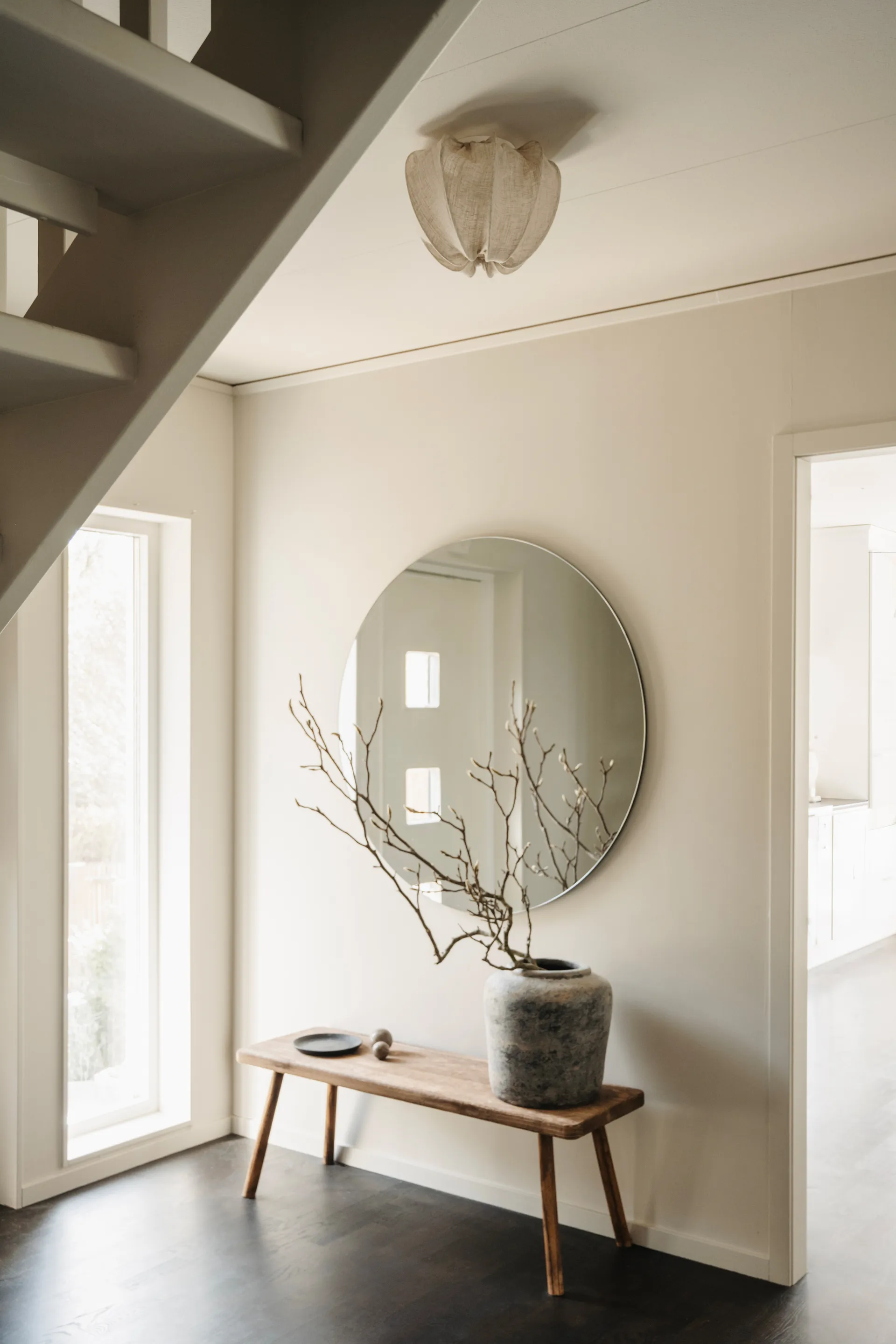 Plafonnier Anna mini Ø30 cm, Natural linen Watt & Veke