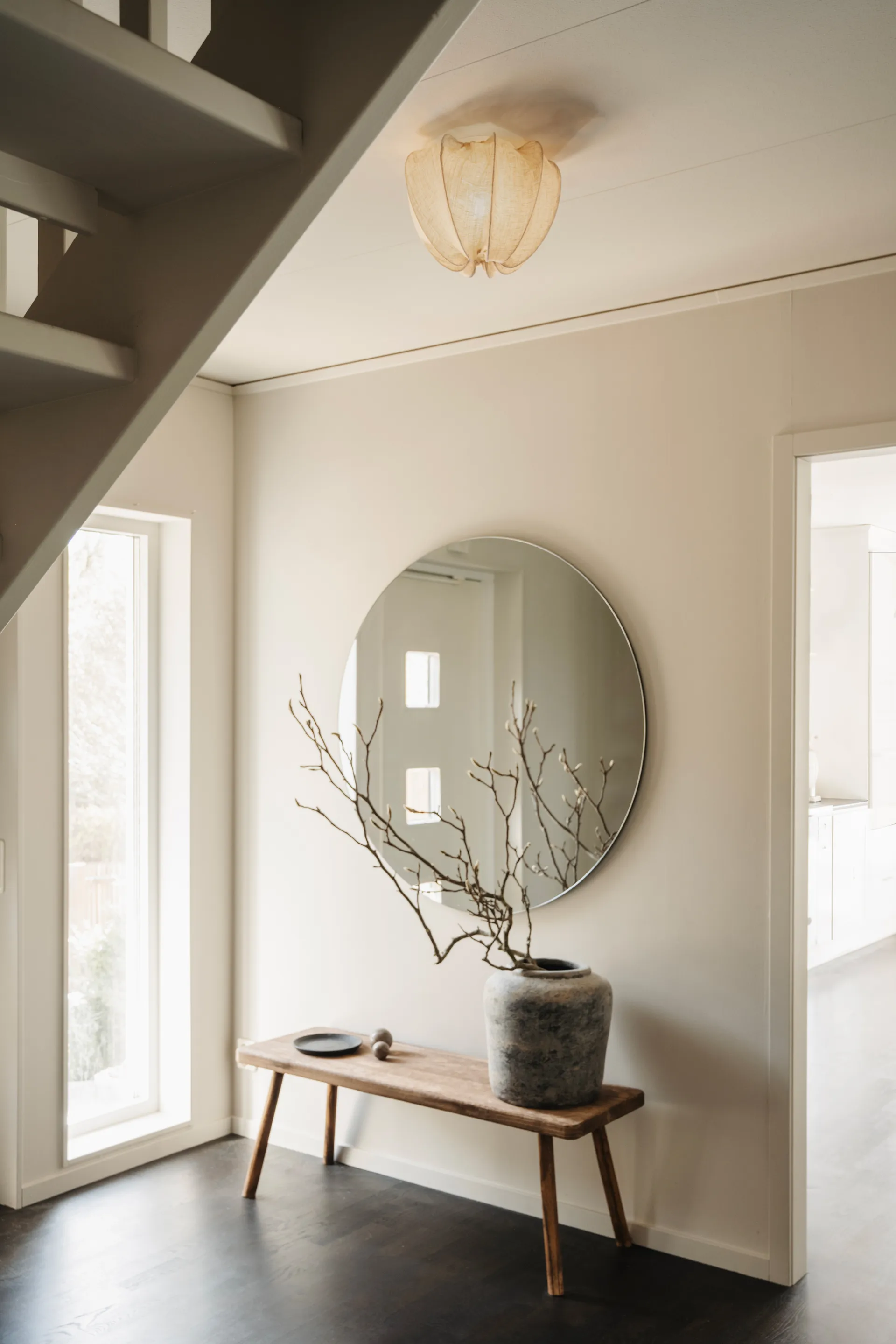 Plafonnier Anna mini Ø30 cm, Natural linen Watt & Veke