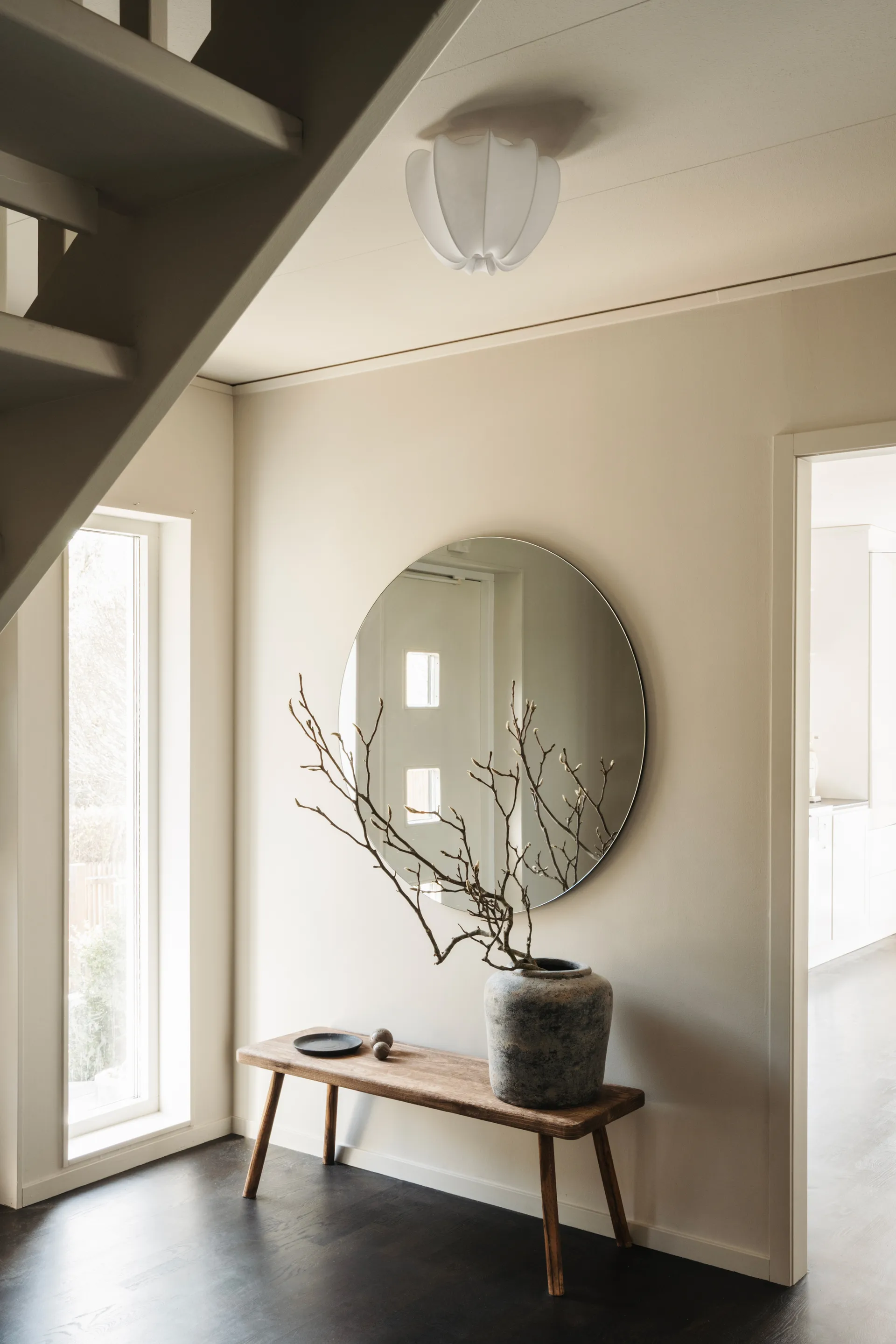 Plafonnier Anna mini Ø30 cm, White cotton Watt & Veke