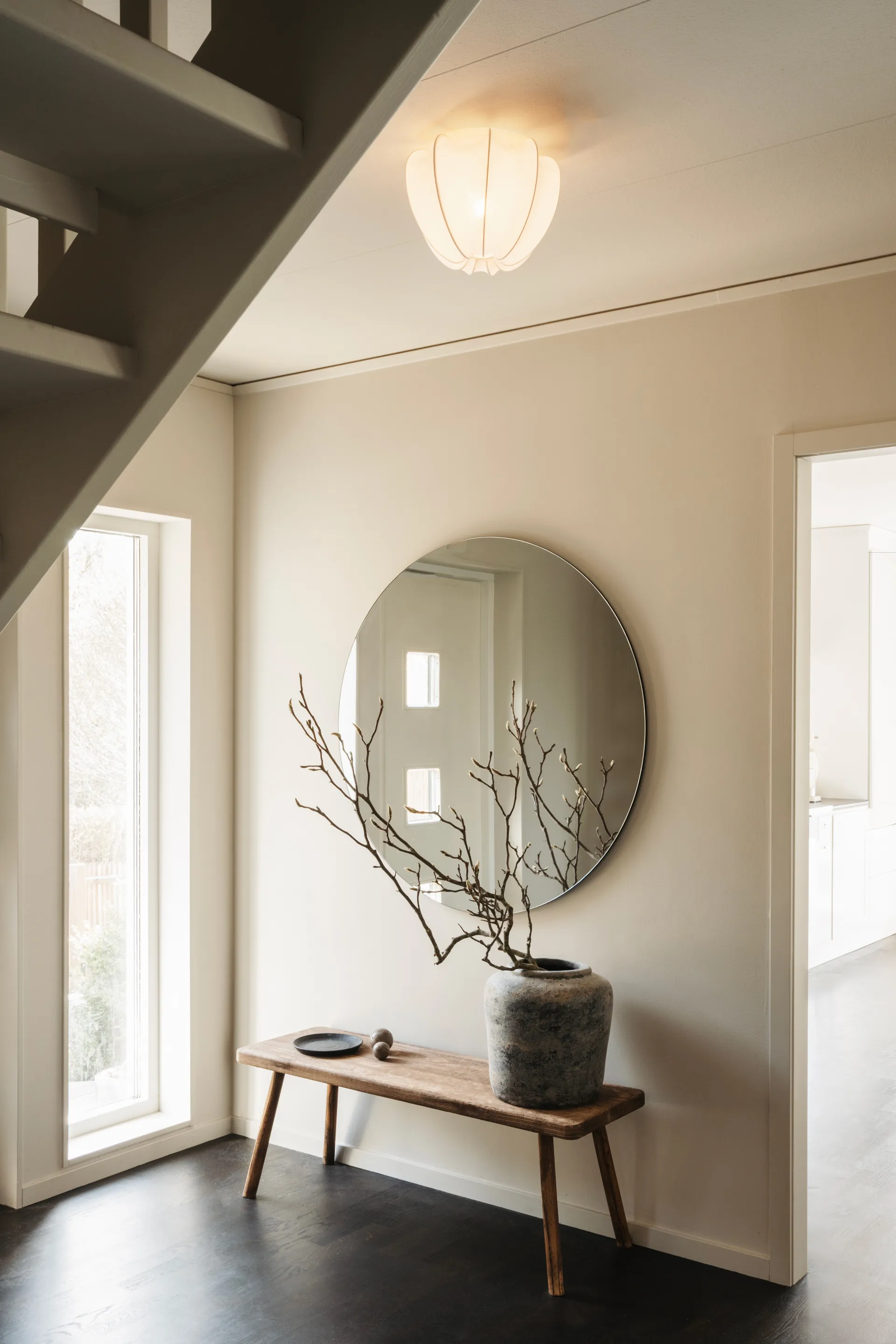 Plafonnier Anna mini Ø30 cm, White cotton Watt & Veke