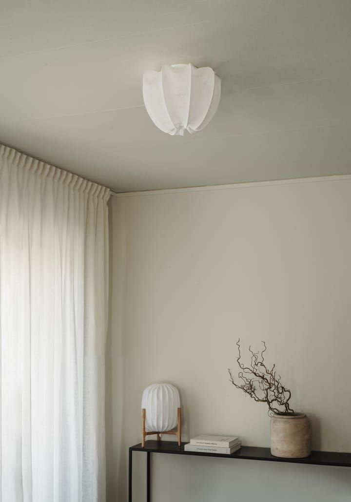 Plafonnier Anna mini Ø30 cm, White linen Watt & Veke