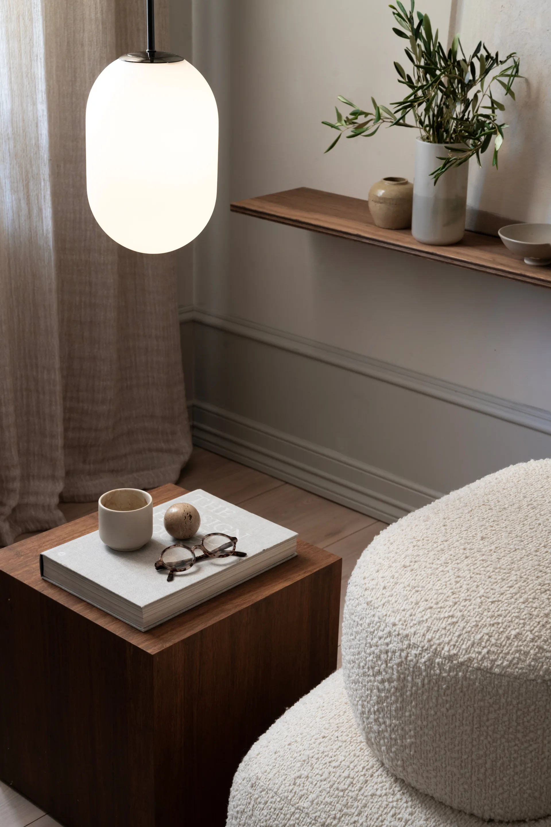 Suspension Noor M Ø18 cm, White Watt & Veke