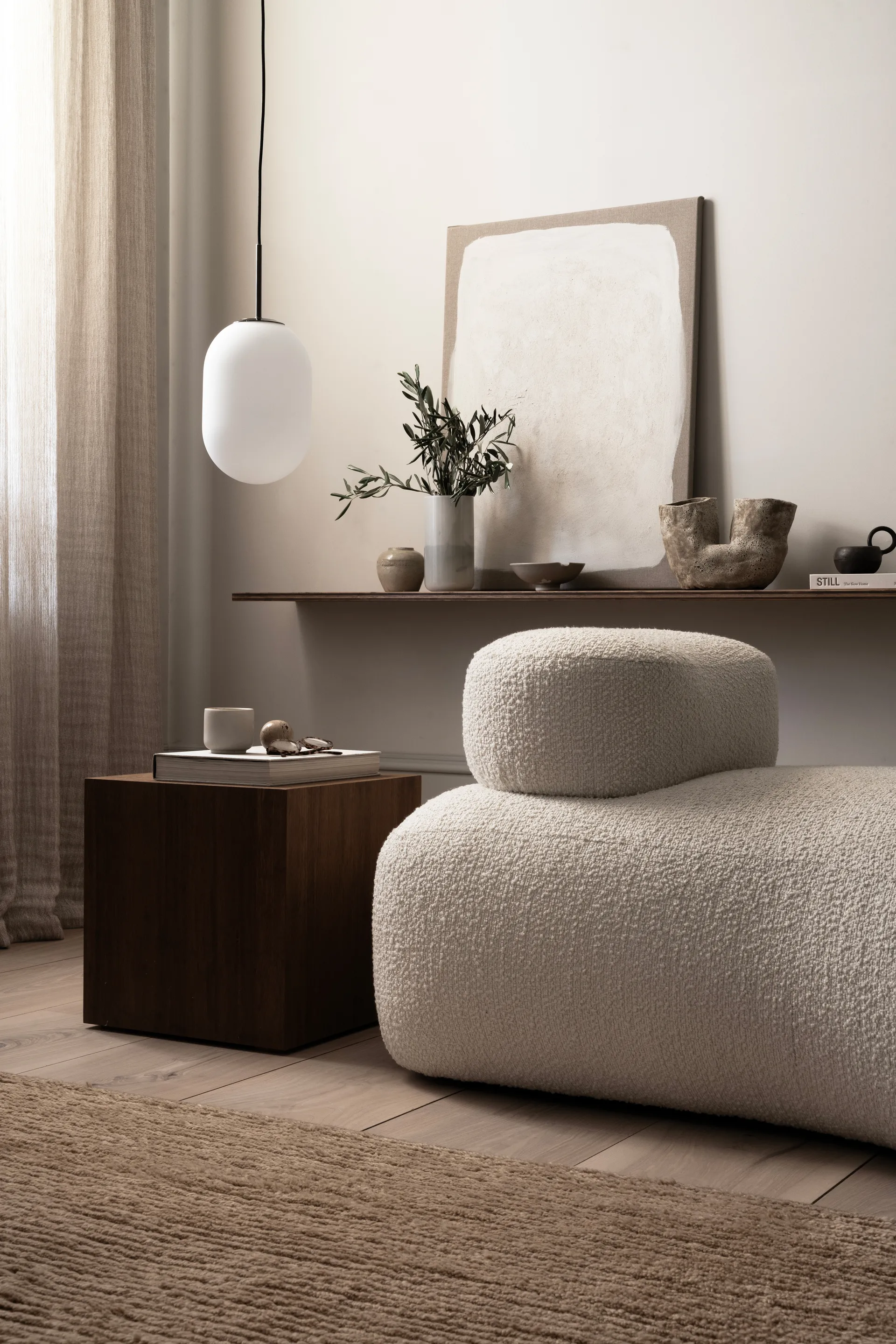 Suspension Noor M Ø18 cm, White Watt & Veke