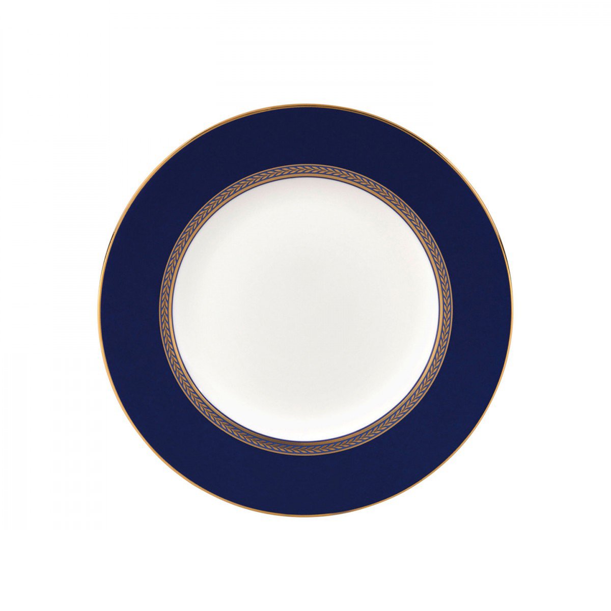 wedgwood assiette à bordure bleue renaissance gold ø 20 cm