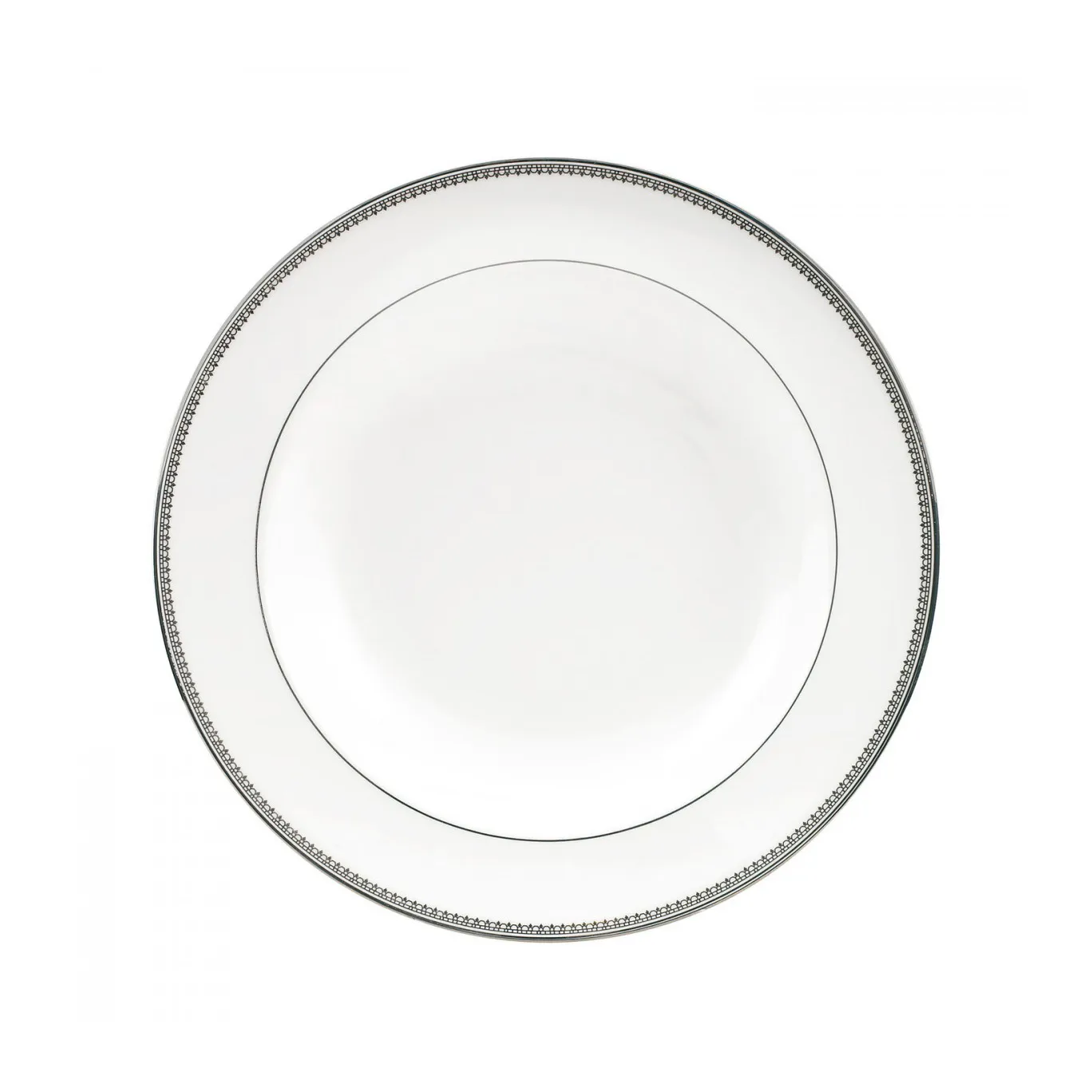 Assiette creuse Vera Wang Lace Platinum, Ø 23 cm Wedgwood