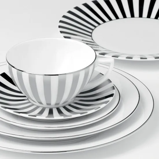 Assiette Platinum, rayé, Ø 23 cm Wedgwood