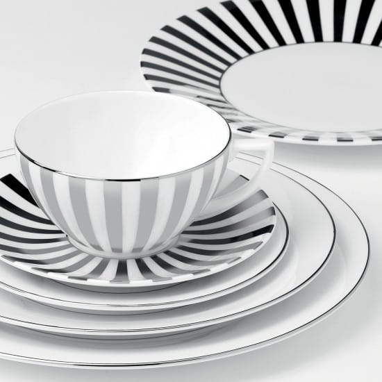 Assiette Platinum, rayé, Ø 23 cm Wedgwood
