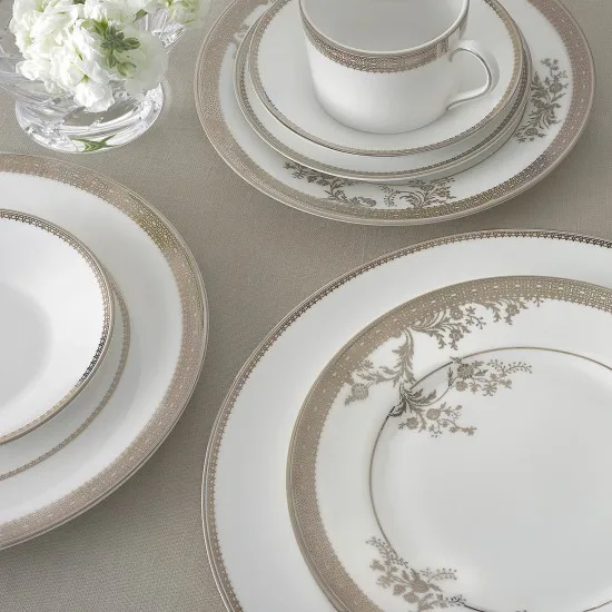 Assiette Vera Wang Lace Gold, Ø 20 cm Wedgwood