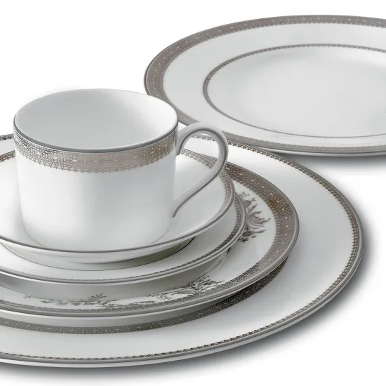 Assiette Vera Wang Lace Platinum, Ø 20 cm Wedgwood