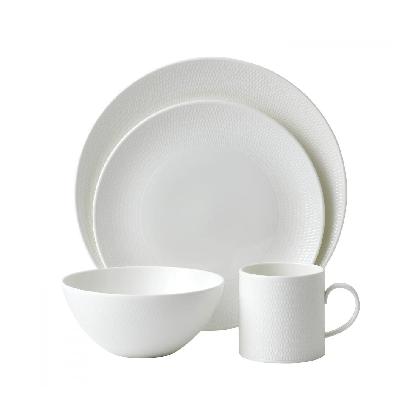 Ensemble de vaisselle Gio 16 pièces, blanc Wedgwood