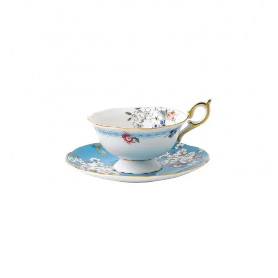 Petite tasse à thé Wonderlust avec soucoupe, floraison Wedgwood