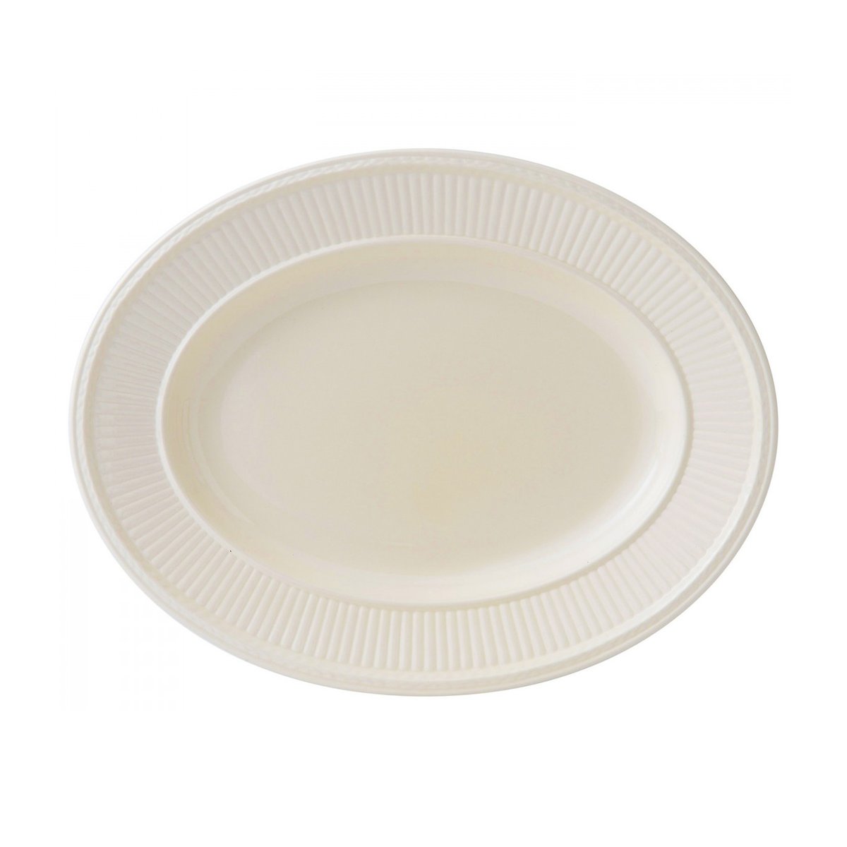 wedgwood plat de service ovale edme blanc