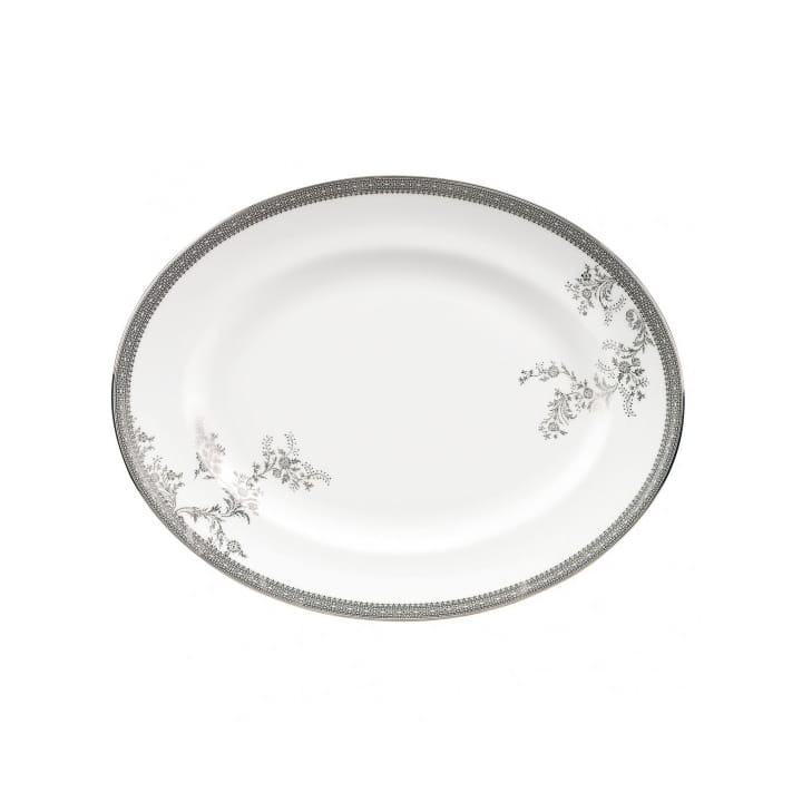 Plat de service ovale Vera Wang Lace Platinum - 35 cm - Wedgwood