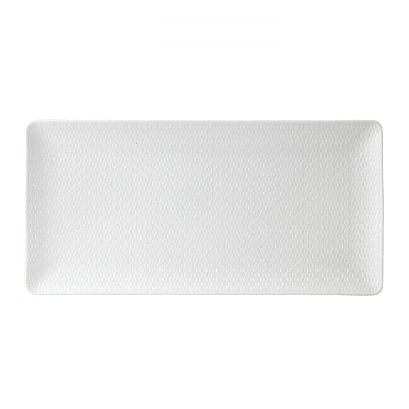 Plat de service rectangulaire Gio, blanc Wedgwood