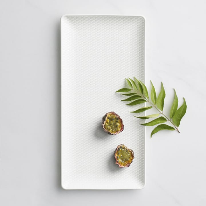Plat de service rectangulaire Gio, blanc Wedgwood