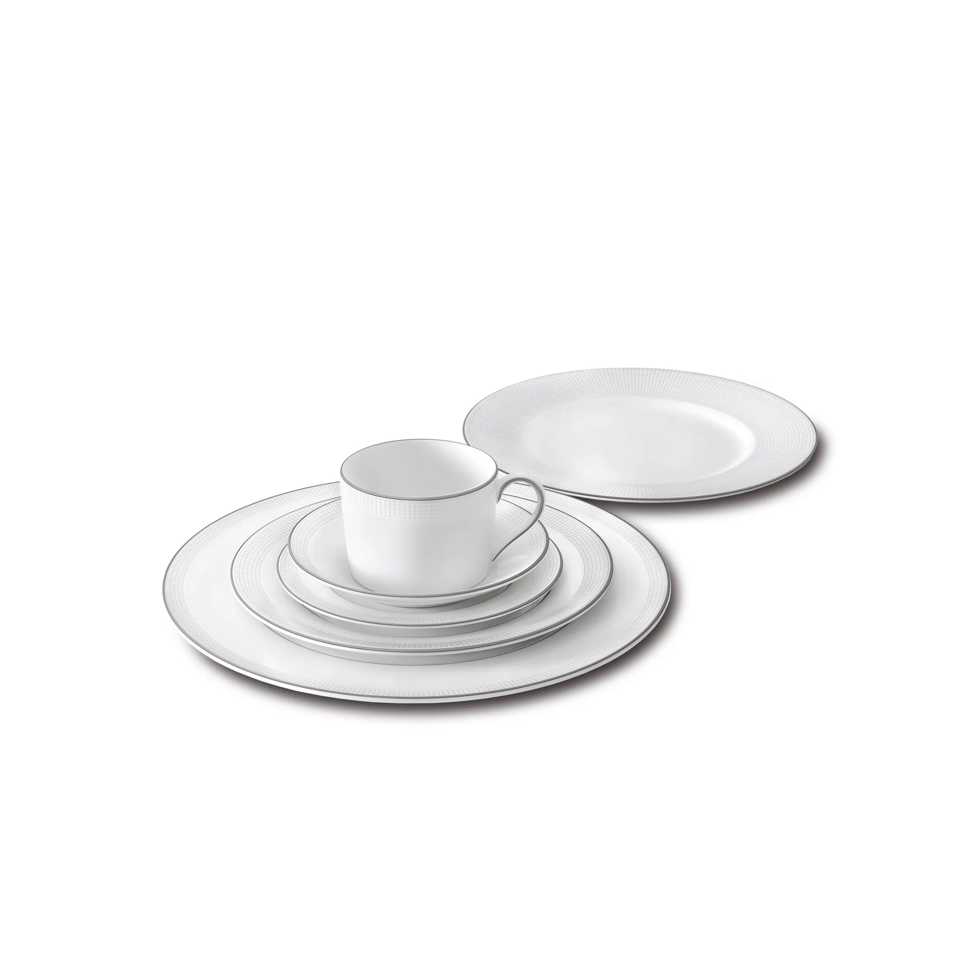 Soucoupe à espresso Vera Wang Blanc Sur Blanc, Ø12,5 cm Wedgwood