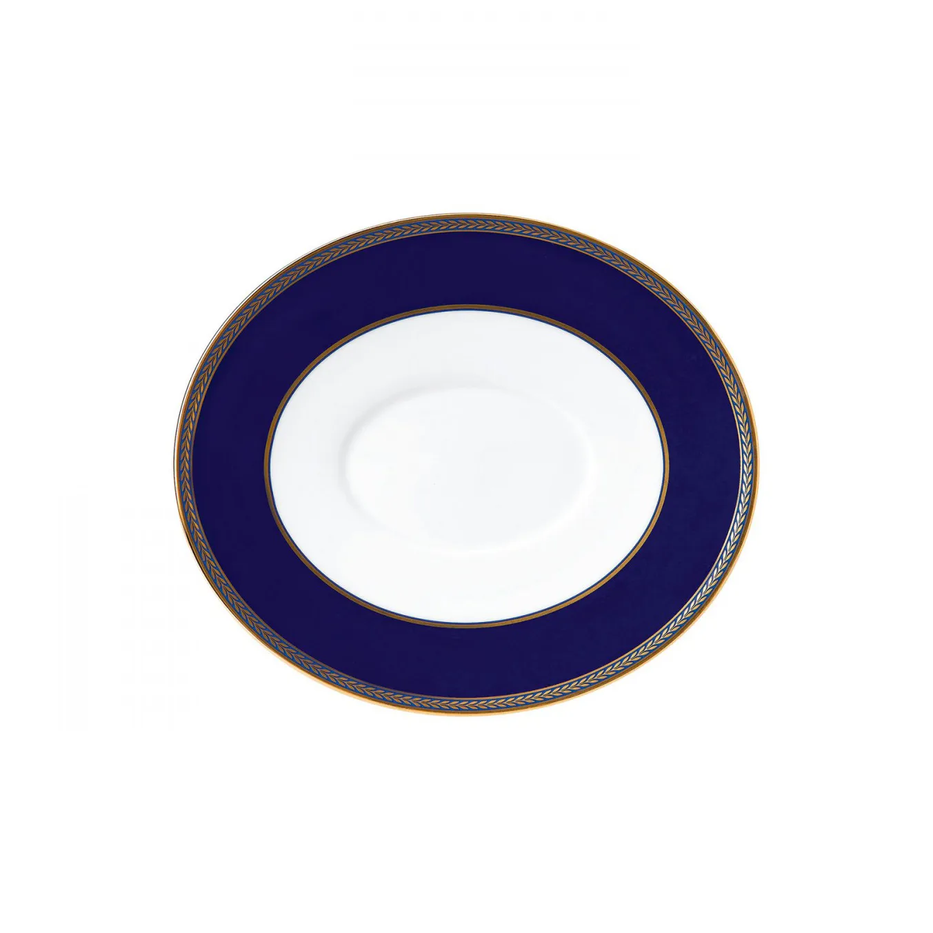 Soucoupe pour saucière Renaissance Gold, bleu Wedgwood