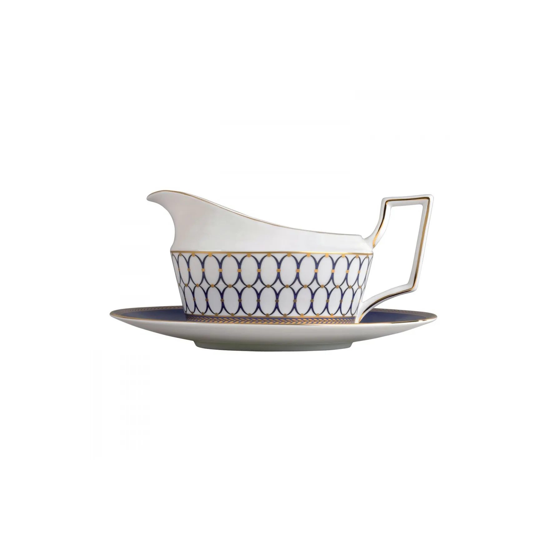 Soucoupe pour saucière Renaissance Gold, bleu Wedgwood