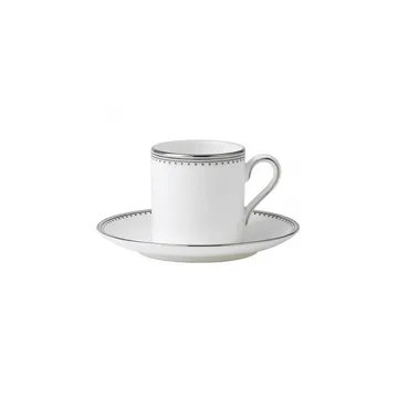 Soucoupe pour tasse à espresso Vera Wang Grosgrain - blanc - Wedgwood