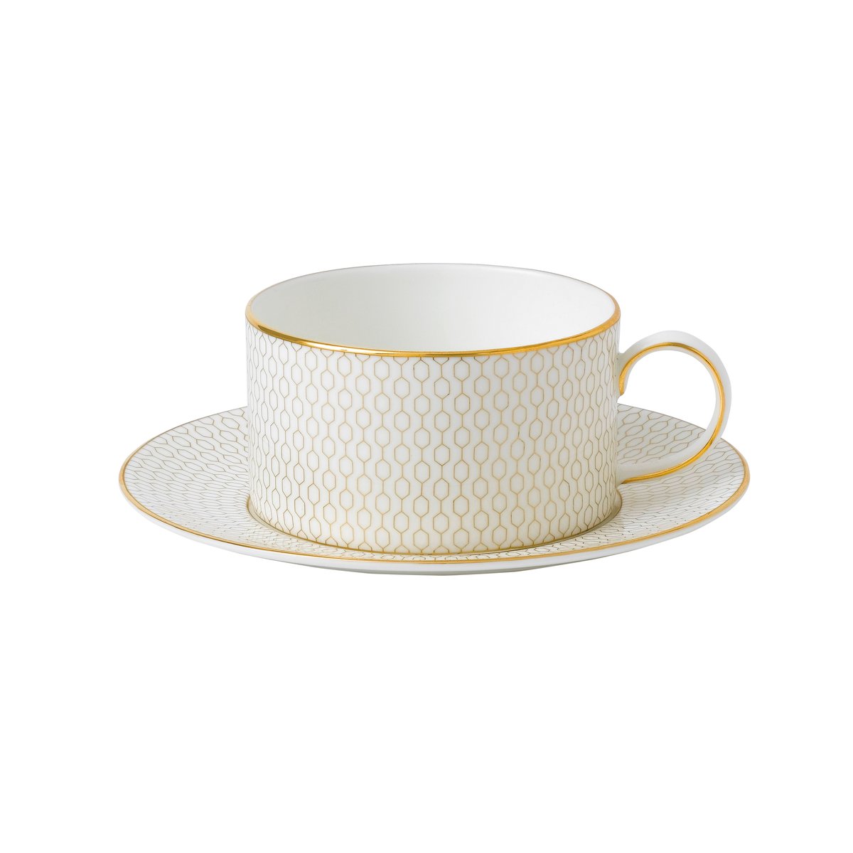wedgwood tasse à thé avec soucoupe arris blanc