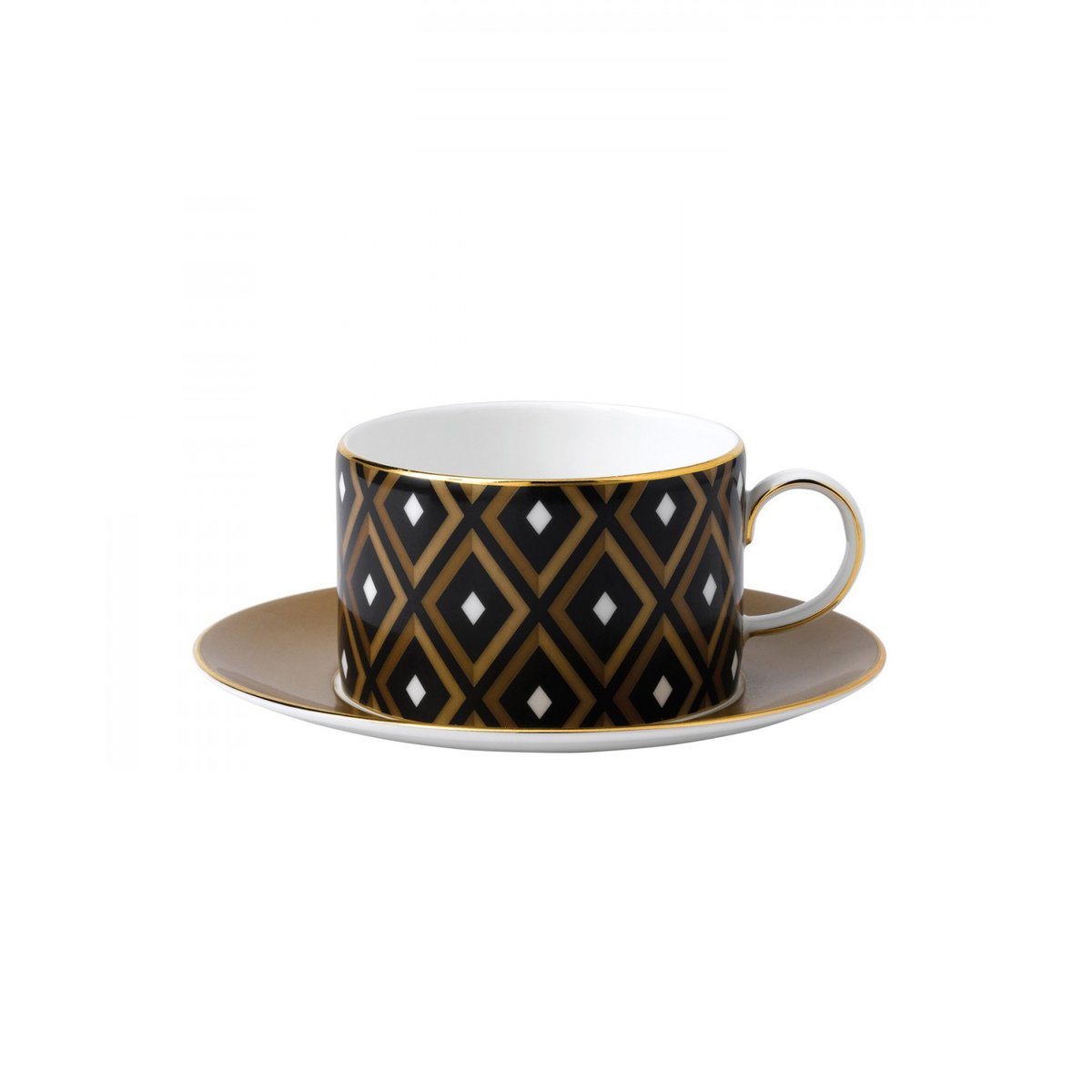 wedgwood tasse à thé avec soucoupe arris geometric
