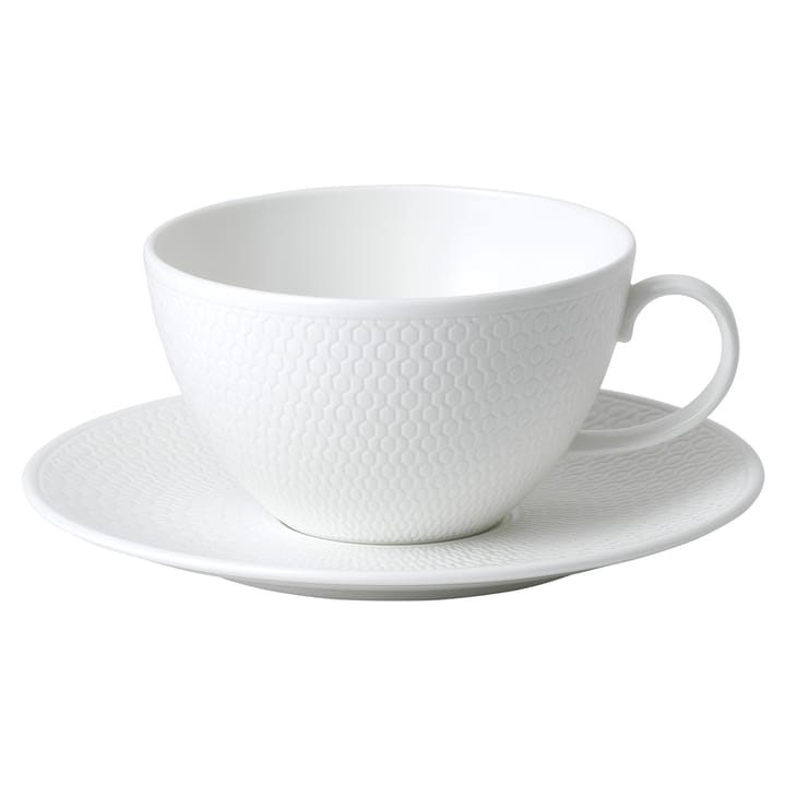 Tasse à thé avec soucoupe Gio - Blanc - Wedgwood