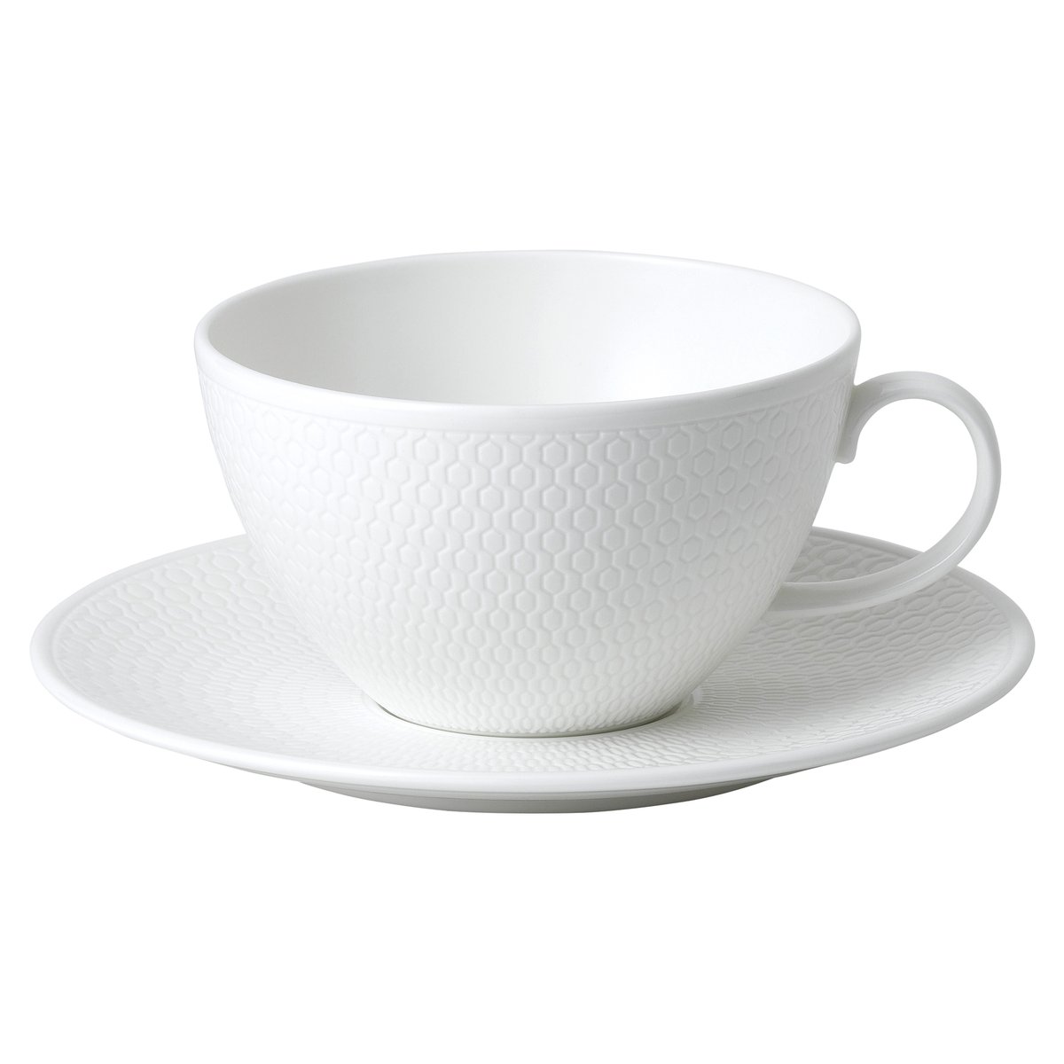 wedgwood tasse à thé avec soucoupe gio blanc