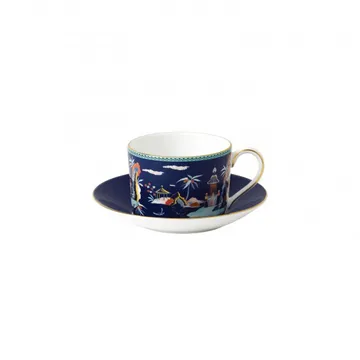 Tasse Wonderlust avec soucoupe - blue pagoda - Wedgwood