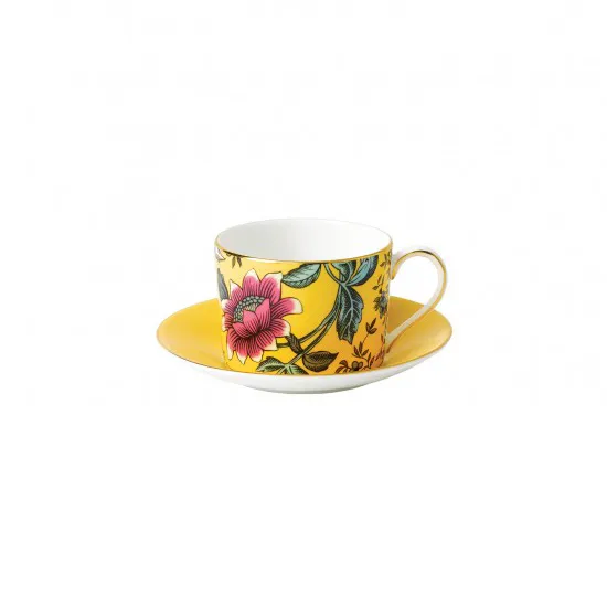 Tasse Wonderlust avec soucoupe, tonquin jaune Wedgwood