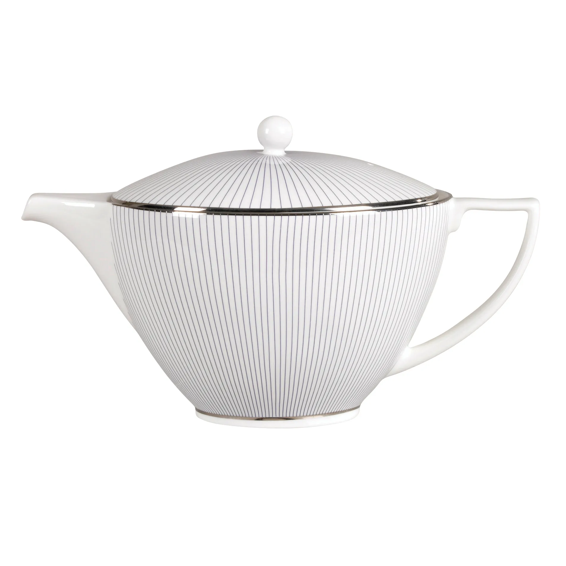 Théière Pin Stripe 1,2 litre, Blanc Wedgwood