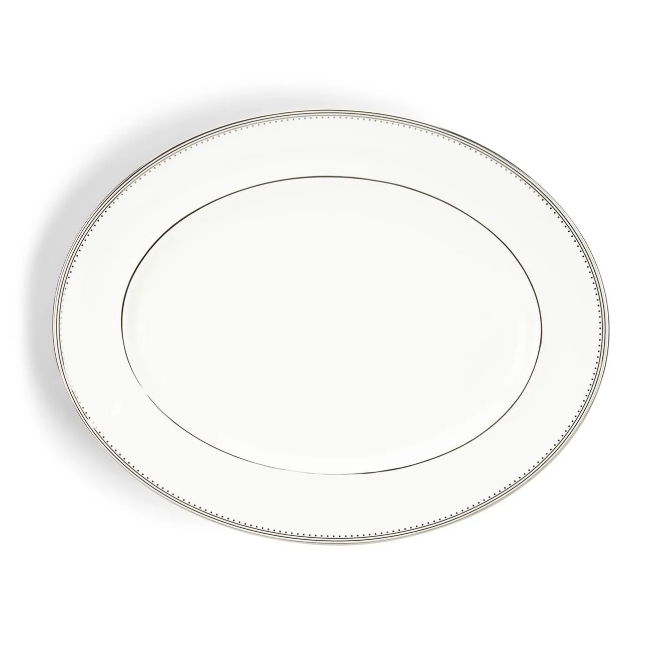 Vera Wang Grosgrain plat ovale, White Wedgwood