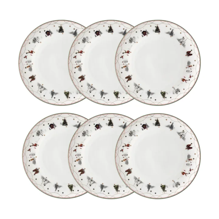 Assiette Julemorgen Ø20 cm lot de 6 - Wik & Walsøe