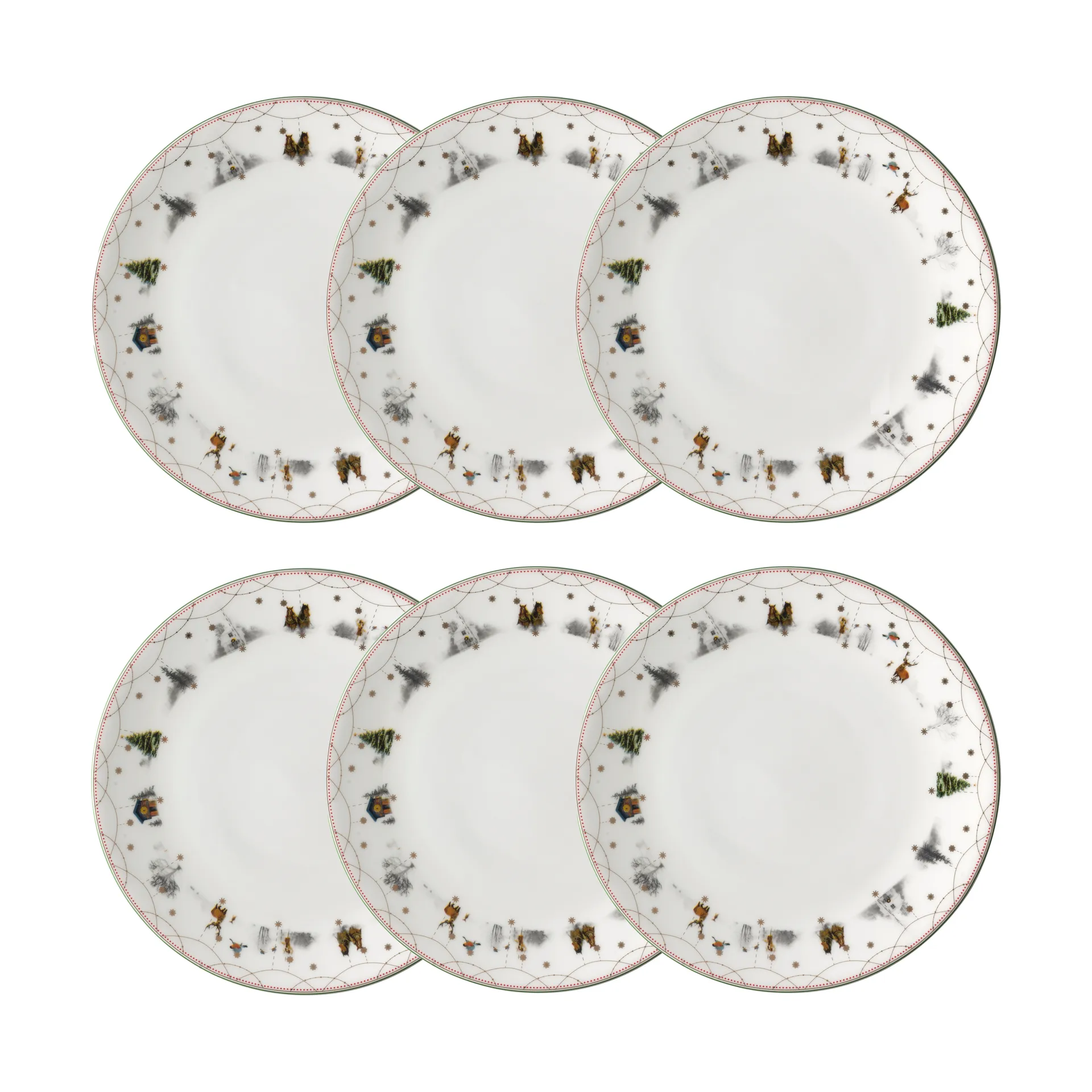 Assiette Julemorgen Ø28 cm lot de 6,  Wik & Walsøe