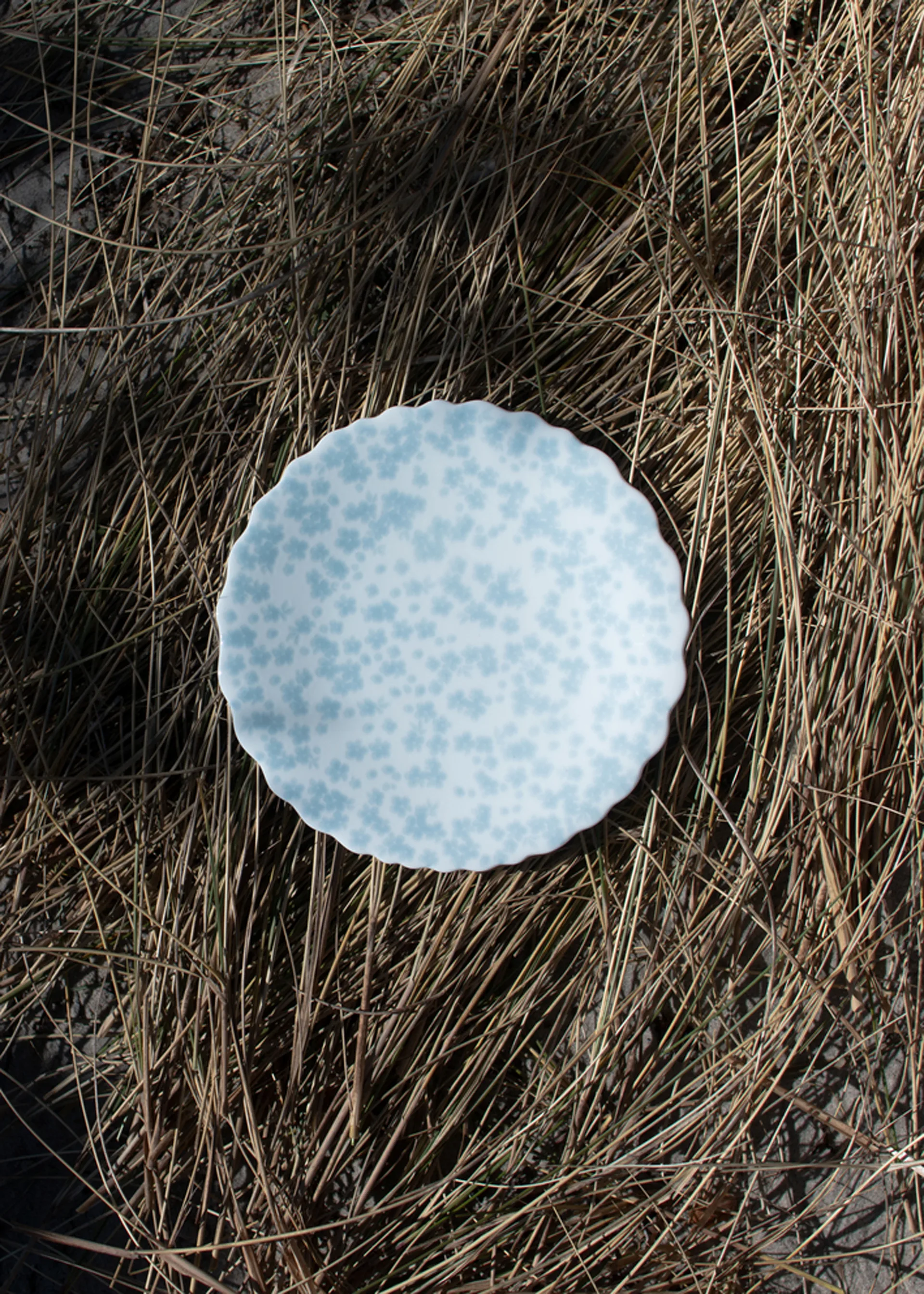 Assiette Slåpeblom Ø21 cm, Bleu Wik & Walsøe